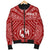 Tonga Men's Bomber Jacket - Tonga Seal With Polynesian Tattoo Style (Red) - Polynesian Pride