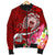 Samoa Men's Bomber Jacket - Turtle Plumeria (Red) - Polynesian Pride