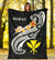 Hawaii Premium Blanket - Kanaka Maoli Polynesian Patterns Plumeria (Black) - Polynesian Pride