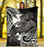 Polynesian Wallis and Futuna Premium Blanket - White Shark Polynesian Tattoo - Polynesian Pride