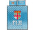 Fiji Tapa Quilt Bed Set - Fiji Flag Coat Of Arms Polynesian Blue Frog - Polynesian Pride