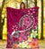 Tahiti Premium Blanket - Turtle Plumeria (Pink) - Polynesian Pride