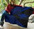 Hawaii Kanaka Polynesian Black And Blue Premium Quilt - Circle Style - Polynesian Pride