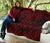 Marquesas Islands Premium Quilt - Marquesas Islands Tiki Face Polynesian Chief Dark Red Version - Polynesian Pride