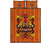 Hawaii Tiki Pattern Quilt Bed Set Orange - Polynesian Pride