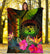 Polynesian Hawaii Polynesian Premium Blanket - Hibiscus and Banana Leaves - Polynesian Pride