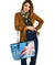 Fiji Polynesian Leather Tote Bag - Fiji Flag - Polynesian Pride