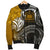 Samoa Custom Personalised Men's Bomber Jacket - Samoa Seal Wave Style (Gold) - Polynesian Pride