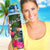 Samoa Custom Personalised Hydro Tracking Bottle - Turtle Plumeria Banana Leaf - Polynesian Pride