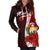 Nauru Polynesian Hoodie Dress - Coat Of Arm With Hibiscus - Polynesian Pride