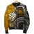 Samoa Men's Bomber Jacket - Samoa Seal Wave Style (Gold) - Polynesian Pride