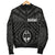 Guam Men's Bomber Jacket - Guam Seal With Polynesian Tattoo Style (Black) - Polynesian Pride