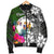 Niue Men Bomber Jacket - Turtle Plumeria Banana Leaf - Polynesian Pride