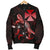 Wallis And Futuna Polynesian Men's Bomber Jacket - Turtle With Blooming Hibiscus Red - Polynesian Pride