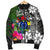 Cook Islands Men Bomber Jacket - Turtle Plumeria Banana Leaf - Polynesian Pride