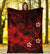 Polynesian Hawaii Premium Blanket - Humpback Whale with Hibiscus (Red) - Polynesian Pride