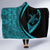 Hawaii Turtle Fish Hook Polynesian Hooded Blanket Blue - Circle Style - Polynesian Pride