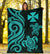 Wallis and Futuna Premium Blanket - Turquoise Tentacle Turtle - Polynesian Pride