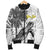 Hawaii Custom Personalised Men Bomber Jacker - Turtle Palm Tree White - Polynesian Pride