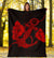 Anchor Red Poly Tribal Premium Blanket - Polynesian Pride