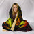 Hawaii Map Kanaka Polynesian Hula Girl Hooded Blanket - Reggae - Polynesian Pride