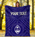 Guam Personalised Premium Blanket - Guam Seal With Polynesian Tattoo Style (Blue) - Polynesian Pride