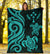 Kosrae Micronesian Premium Blanket - Turquoise Tentacle Turtle - Polynesian Pride