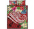 Kosrae Polynesian Quilt Bed Set - Summer Plumeria (Red) - Polynesian Pride