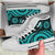 Cook Islands High Top Canvas Shoes - Turquoise Tentacle Turtle - Polynesian Pride