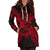 Tonga Polynesian Hoodie Dress Map Red - Polynesian Pride