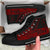 Chuuk State High Top Shoes - Red Color Symmetry Style - Polynesian Pride