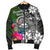 American Samoa Men Bomber Jacket - Turtle Plumeria Banana Leaf - Polynesian Pride