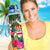 Fiji Custom Personalised Hydro Tracking Bottle White - Turtle Plumeria Banana Leaf - Polynesian Pride