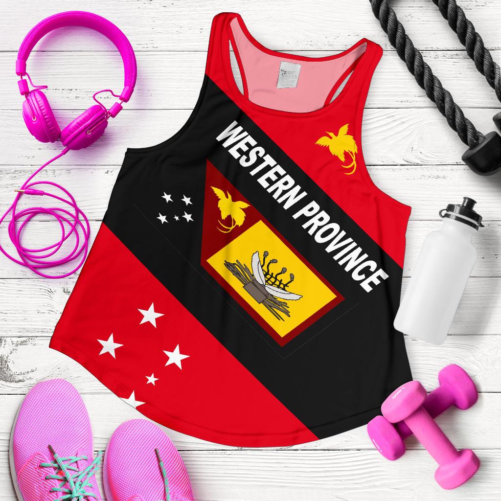 Papua New Guinea - Women's Racerback Tank - Western Province Red - Polynesian Pride