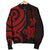 Fiji Polynesian Men Bomber Jacket - Red Tentacle Turtle Crest - Polynesian Pride