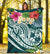 Tonga Polynesian Premium Blanket - Summer Plumeria (Turquoise) - Polynesian Pride