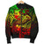 Fiji Men's Bomber Jacket - Reggae Shark Polynesian Tattoo - Polynesian Pride