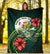 Niue Polynesian Premium Blanket - Green Turtle Hibiscus - Polynesian Pride