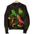 New Caledonia Polynesian Men's Bomber Jacket - Turtle With Blooming Hibiscus Reggae - Polynesian Pride