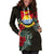 Kiribati Hoodie Dress - Kiribati Coat Of Arms Hibiscus - Polynesian Pride