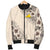 Tokelau Men's Bomber Jacket - The Beige Hibiscus - Polynesian Pride