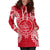 Palau Polynesian Hoodie Dress Map Red White - Polynesian Pride