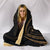 Hawaii Turtle Hibicus Hooded Blanket - Gold - Frida Style - Polynesian Pride