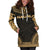 Nauru Women's Hoodie Dress - Polynesian Gold Chief - Polynesian Pride