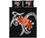 Plumeria Polynesia Orange Quilt Bed Set Black - Polynesian Pride