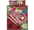 Marshall Islands Polynesian Quilt Bed Set - Summer Plumeria (Red) - Polynesian Pride