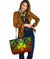 Polynesian Wallis and Futuna Leather Tote Bag - Reggae Vintage Polynesian Patterns - Polynesian Pride