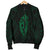 Hawaii Kakau Makau Fish Hook Kanaka Map Men's Bomber Jacket Polynesian - Green - Polynesian Pride