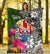 Tahiti Premium Blanket - Turtle Plumeria Banana Leaf - Polynesian Pride