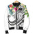 Polynesian Samoa Men's Bomber Jacket - Summer Plumeria (White) - Polynesian Pride